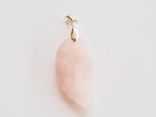 pendentif quartz rose ange